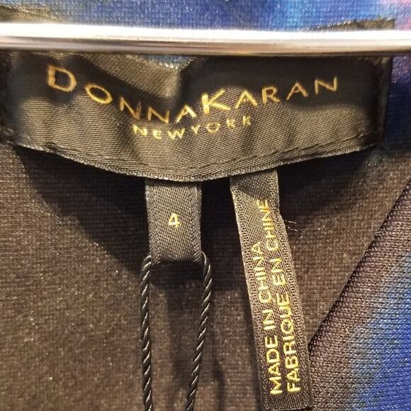 Donna Karan NEW A-Line V Neck Sleeveless Comfortable Short Dress Women's Size 4 - Picture 3 of 15